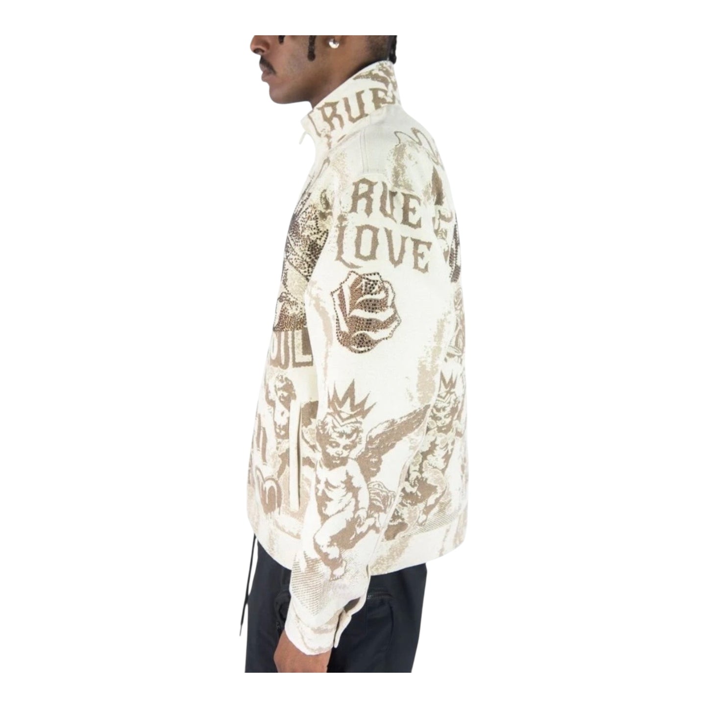 152-555 - ANGELS Rhinestone Tapestry Light Weight Jacket