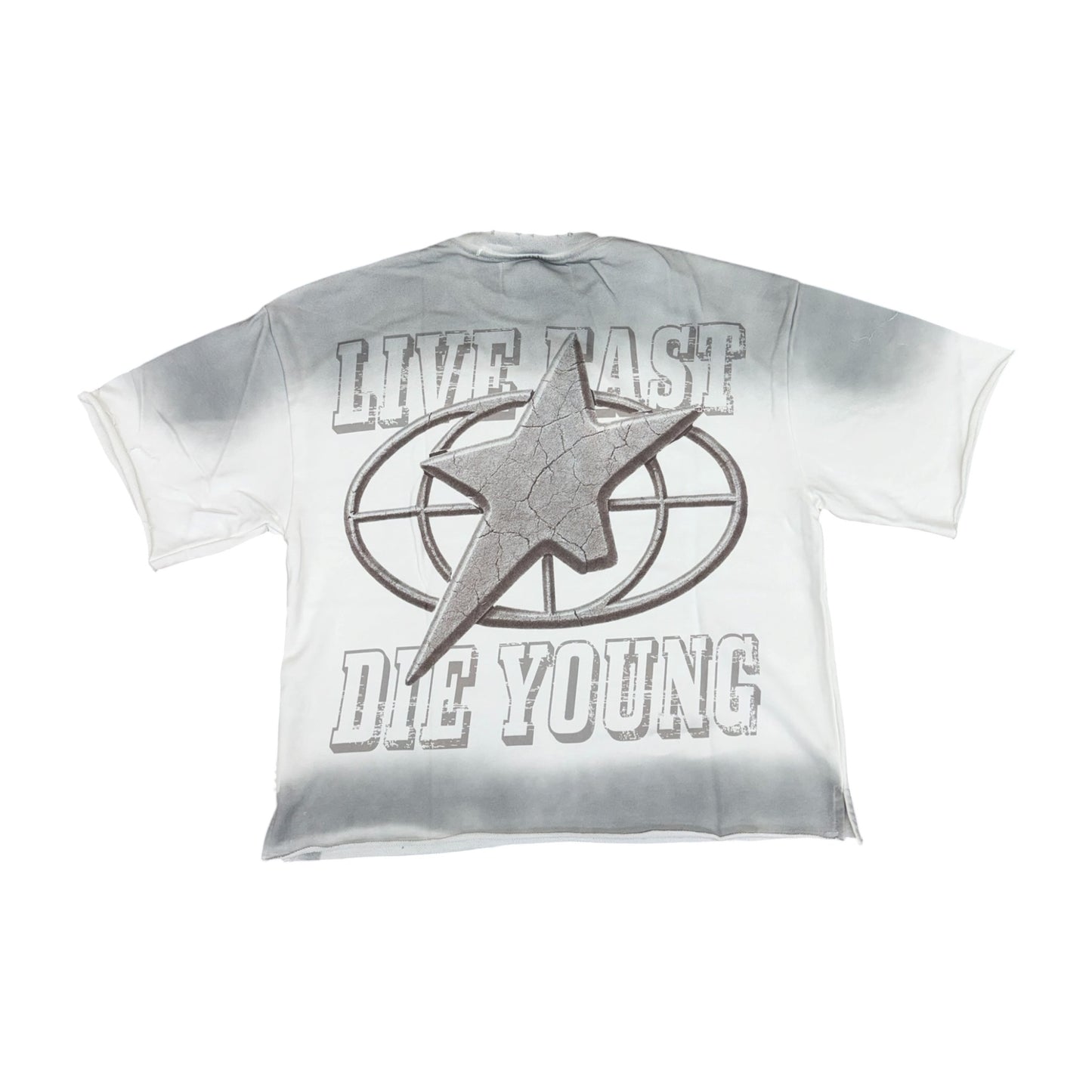 WH-T1635 - Yummy Ice Cream with Rhinestones Graphic Crop T-Shirt
