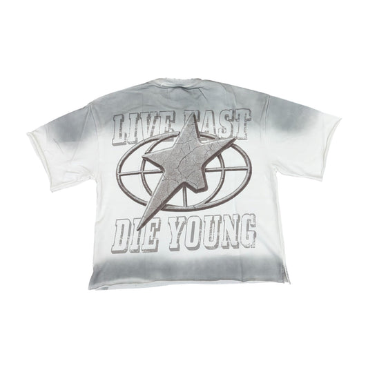 WH-T1635 - Yummy Ice Cream with Rhinestones Graphic Crop T-Shirt