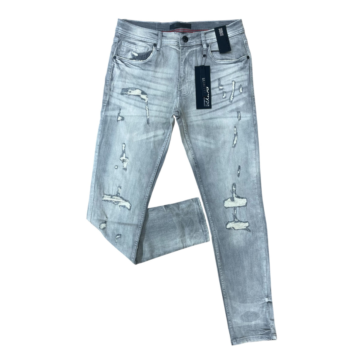 WH-P556 - True Rip & Repair Slim-Fit Stretch Jeans