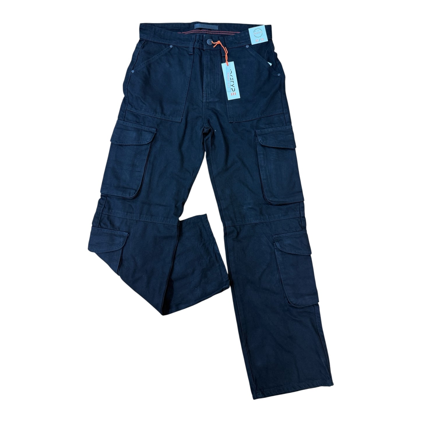 P442 - Authur Street Fit Baggy Cargo Pocket Stretch Jeans