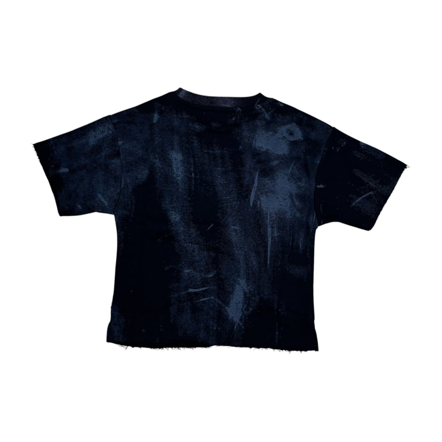 T1464B - Boy's/Kid's No Risk No Glory with Rhinestones Cropped Top T-Shirt