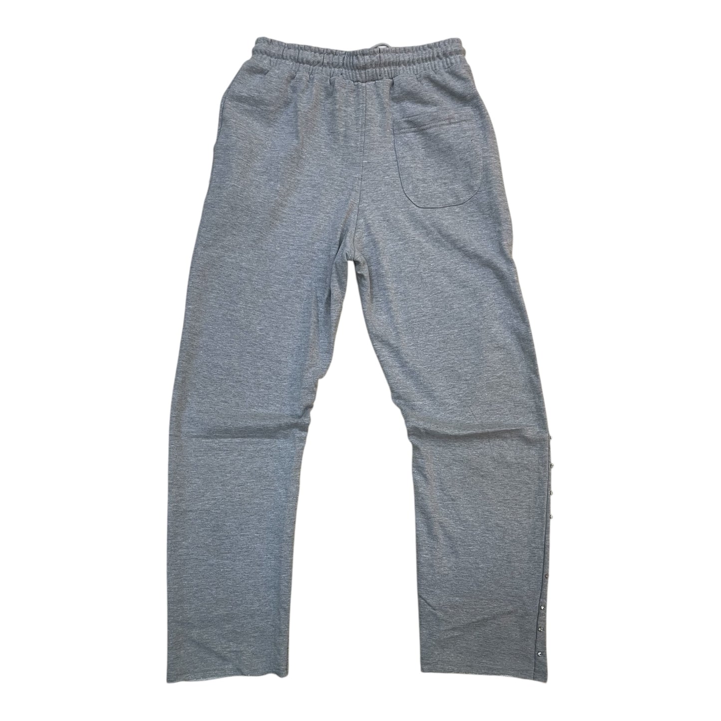 P563 - Side Rhinestone French Terry Straight-Fit Fleece Pants