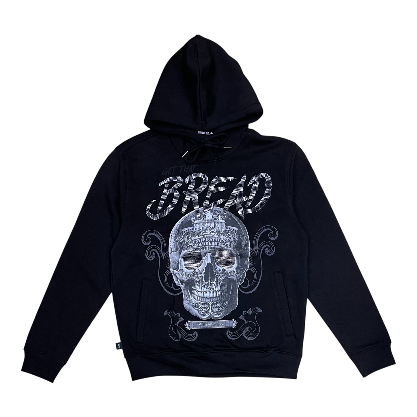 SW5248 - Bread Rhinestone Graphic Hoodie