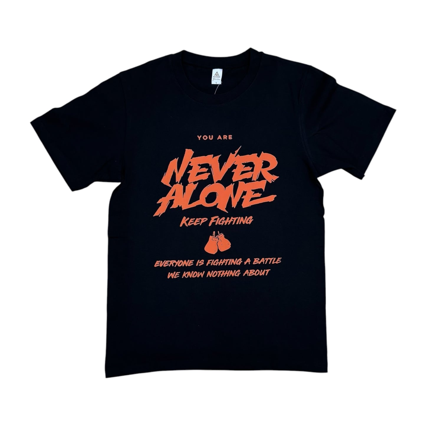 JC020525 - Never Alone Keep Fighting Regular-Fit Graphic T-Shirt