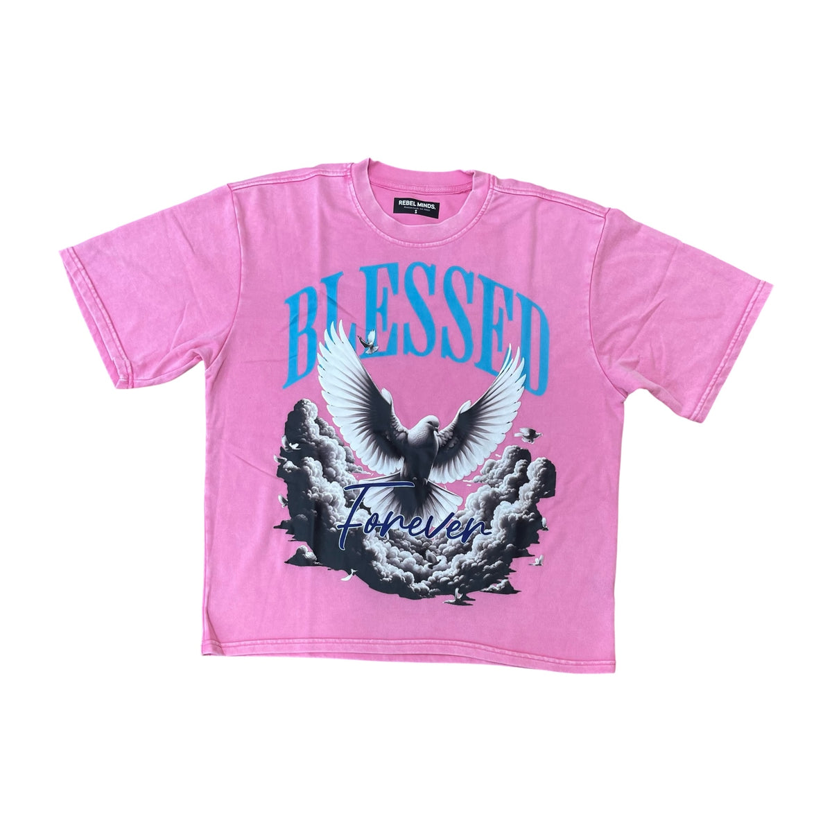 WH-1163-113 - Blessed Digital Cropped Graphic T-Shirt