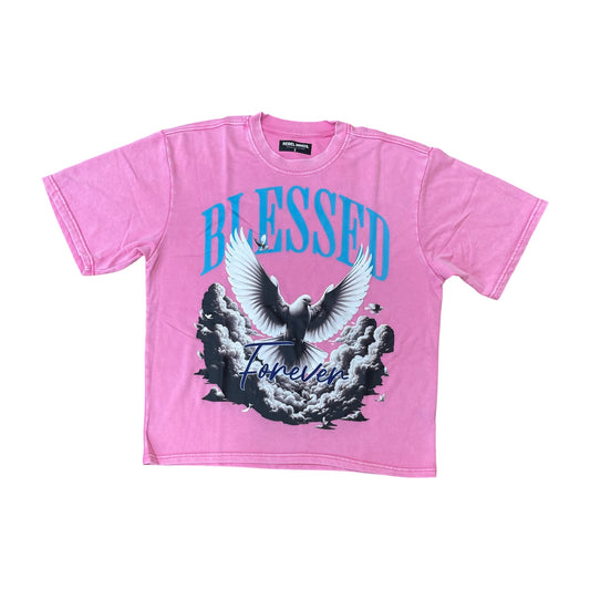 WH-1163-113 - Blessed Digital Cropped Graphic T-Shirt