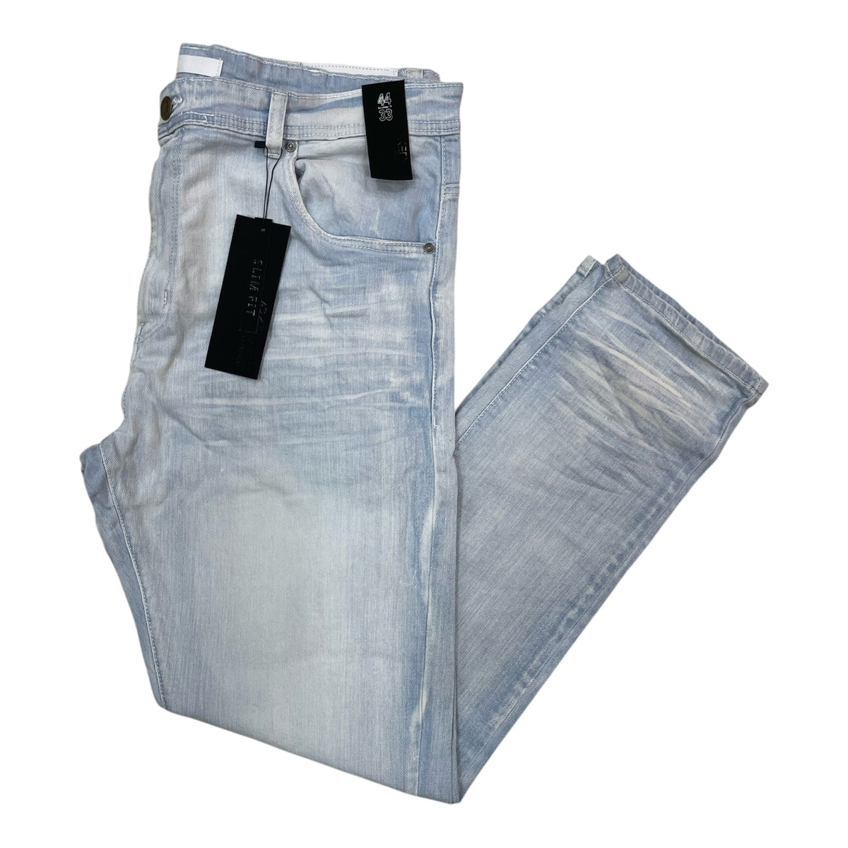 PC05X - Big Men's Core Washed Clean Look Slim-Fit Stretch Jeans