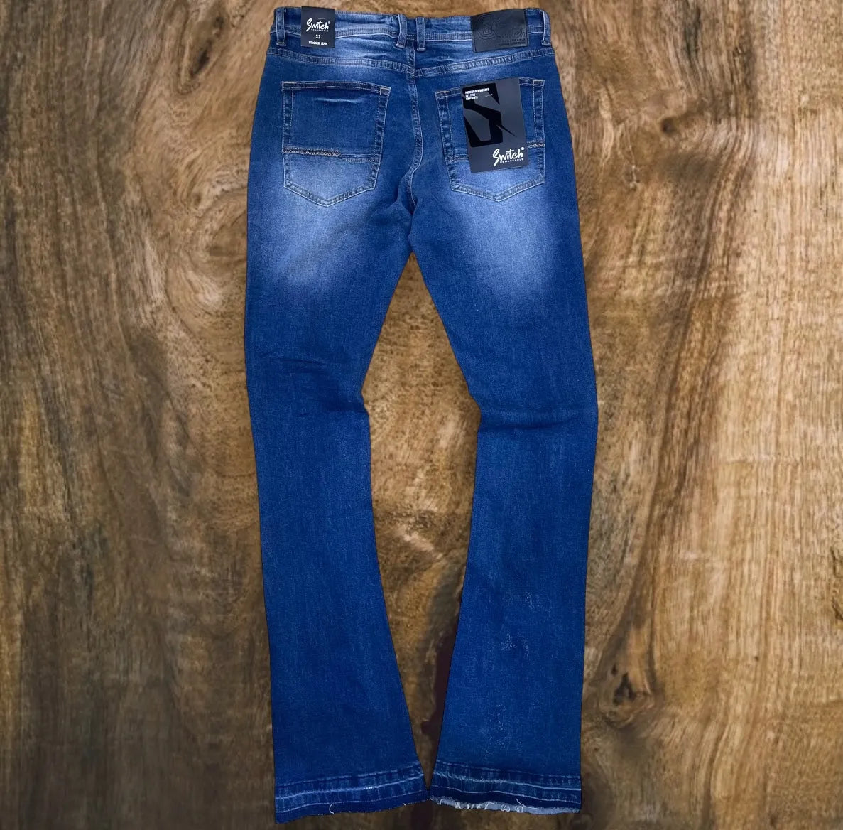 SF3690 - Damaged Stacked Denim Jeans