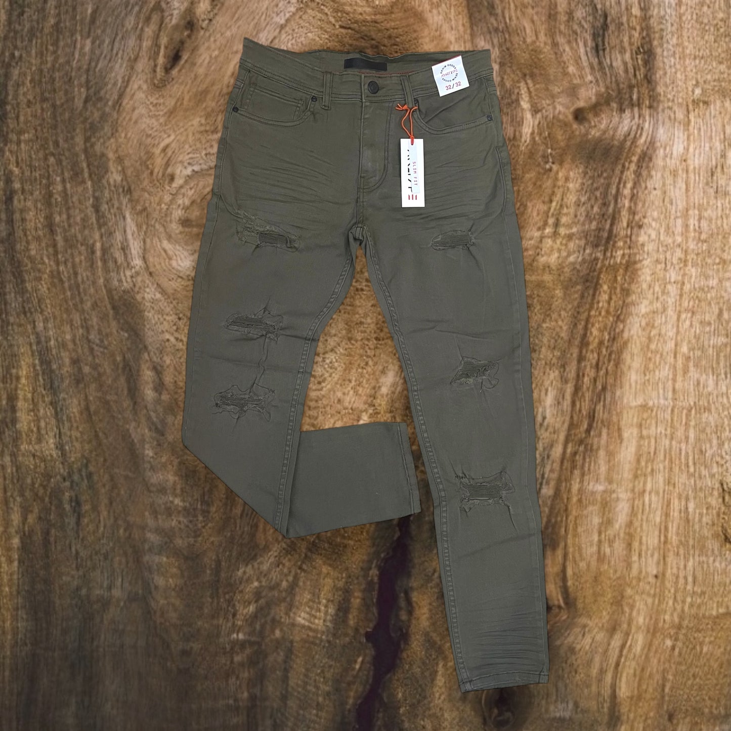 P503 - Twill Ripped Slim-Fit Stretch Jeans