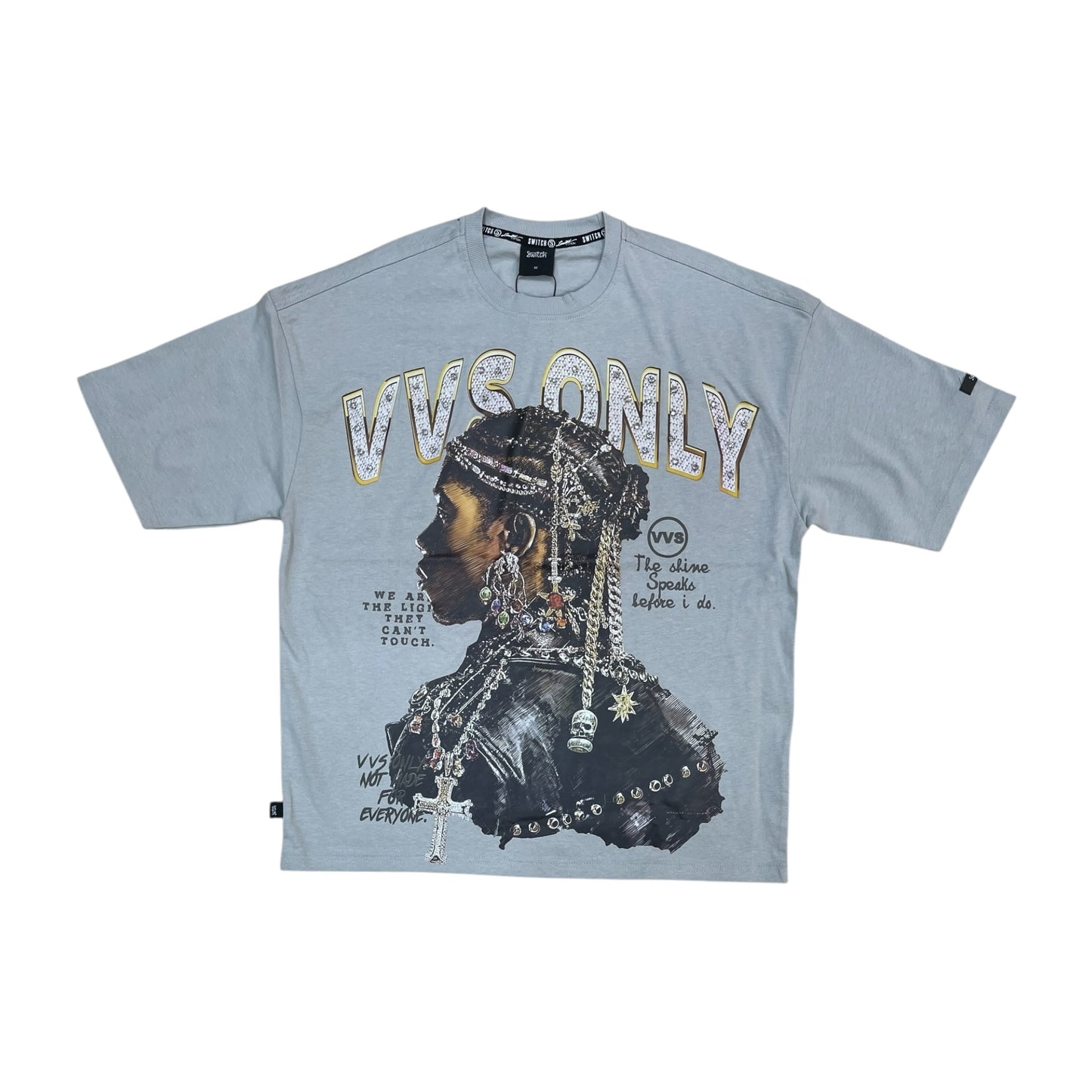 WH-SW6133 - VVS Only with Studs Boxy Graphic T-Shirt