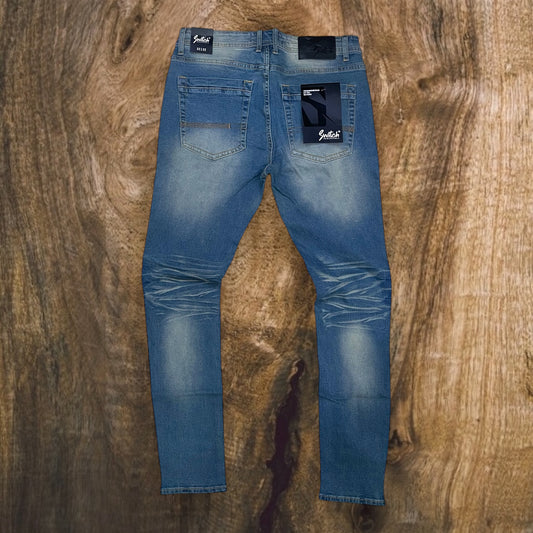 SF2620 - Washed Clean Look Denim Slim-Fit Stretch Jeans