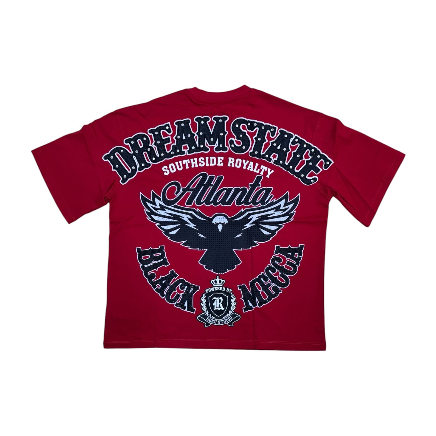 WH-RK1482066 - Atlanta with Rhinestones n Studs Boxy Graphic T-Shirt