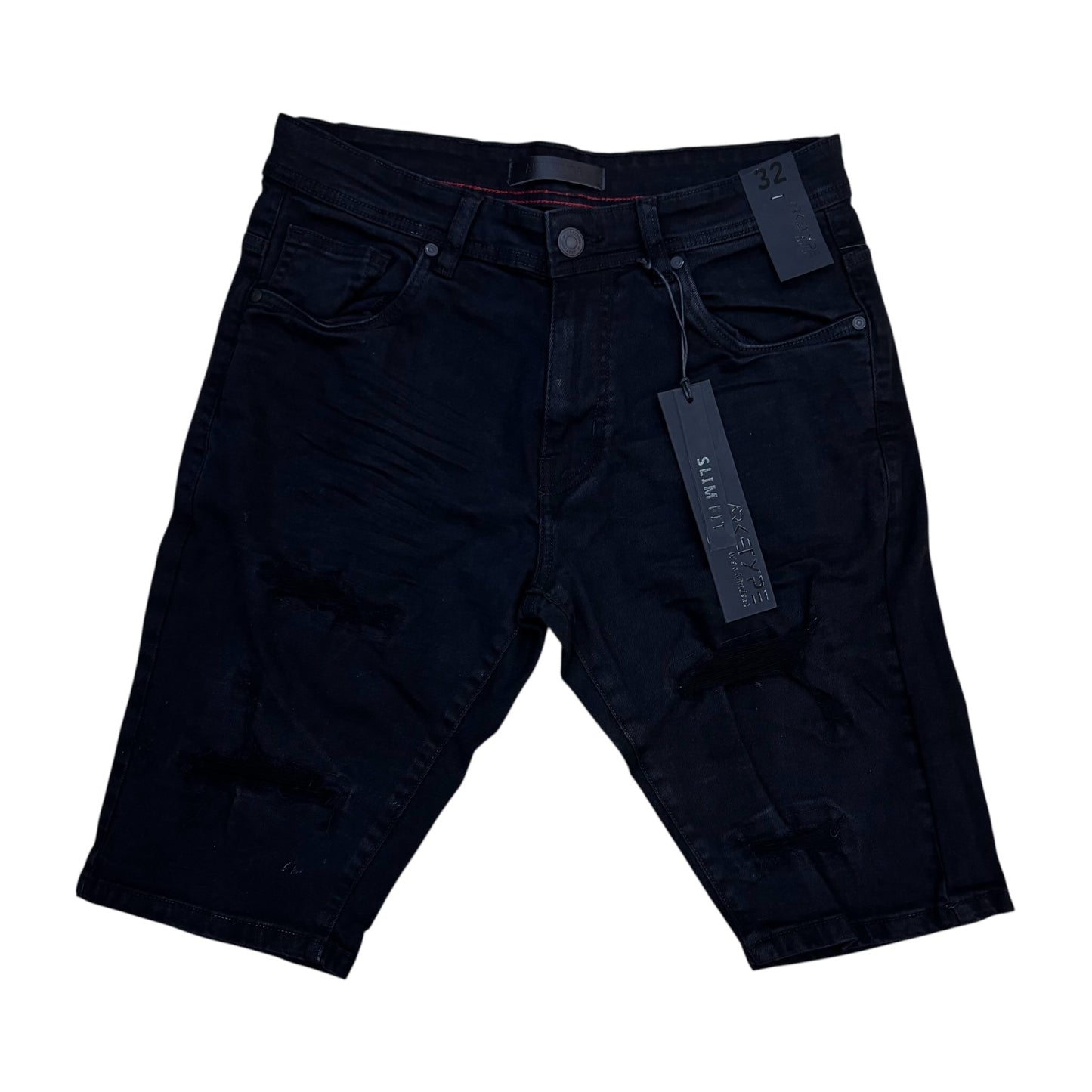 SC02 - Core Twill Ripped Slim-Fit Stretch Shorts