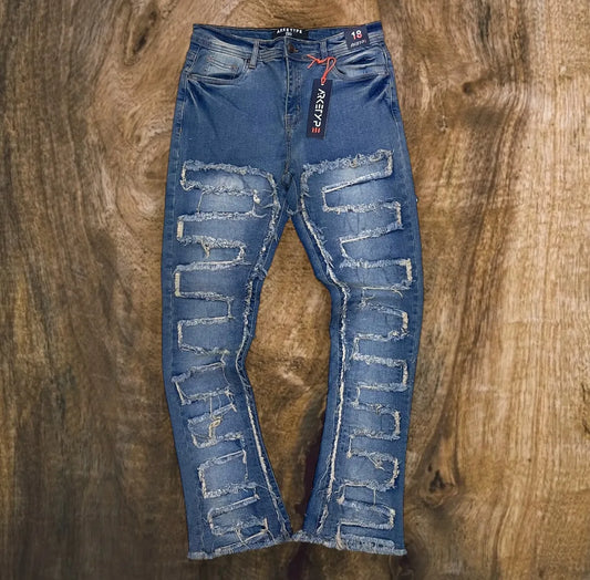 P482K - Maze Stacked Jeans Boys