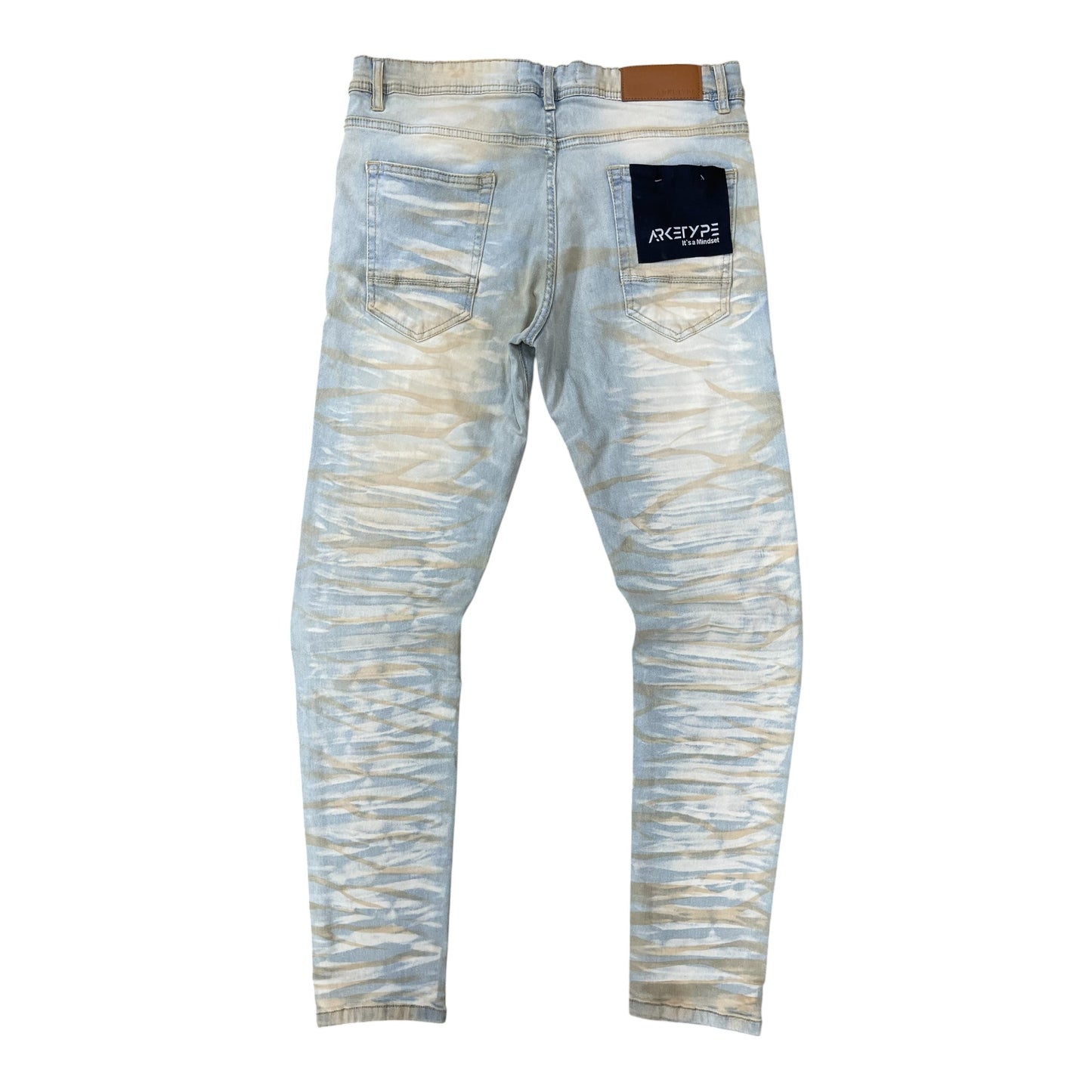WH-P622 - Crinkle Ripped Slim-Fit Stretch Jeans