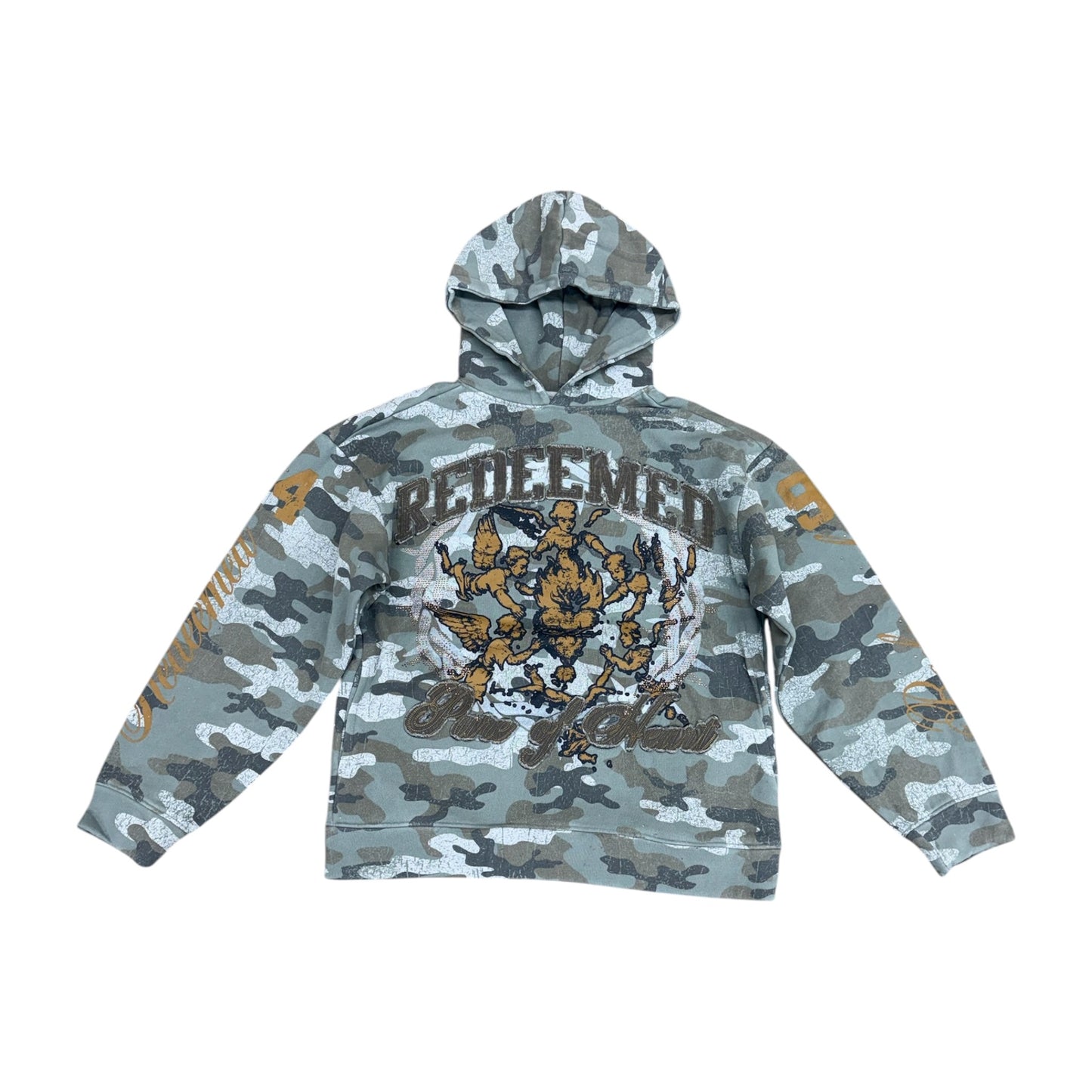 WH-F2674 - Redeemed Washed Graphic Pullover Fleece Hoodie