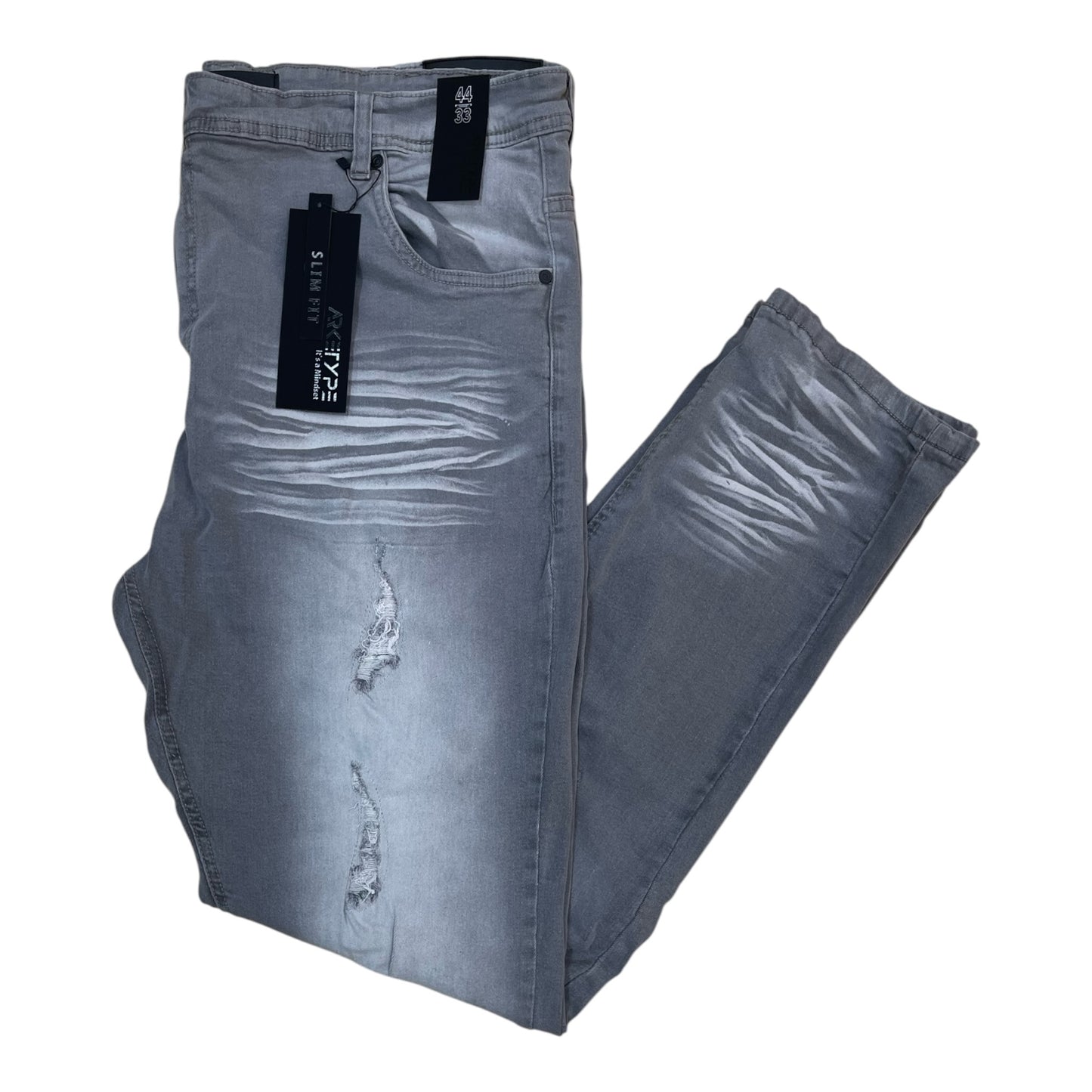 PC03X - Big Men's Core Ripped Slim-Fit Stretch Jeans