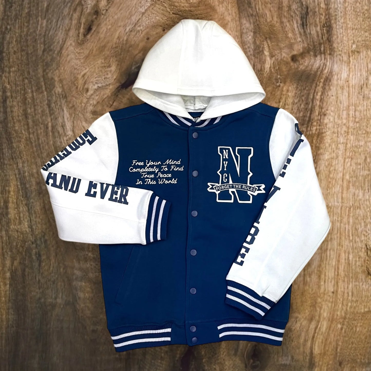 842-B511 - Boy's Forever & Ever FLC Varsity Jacket