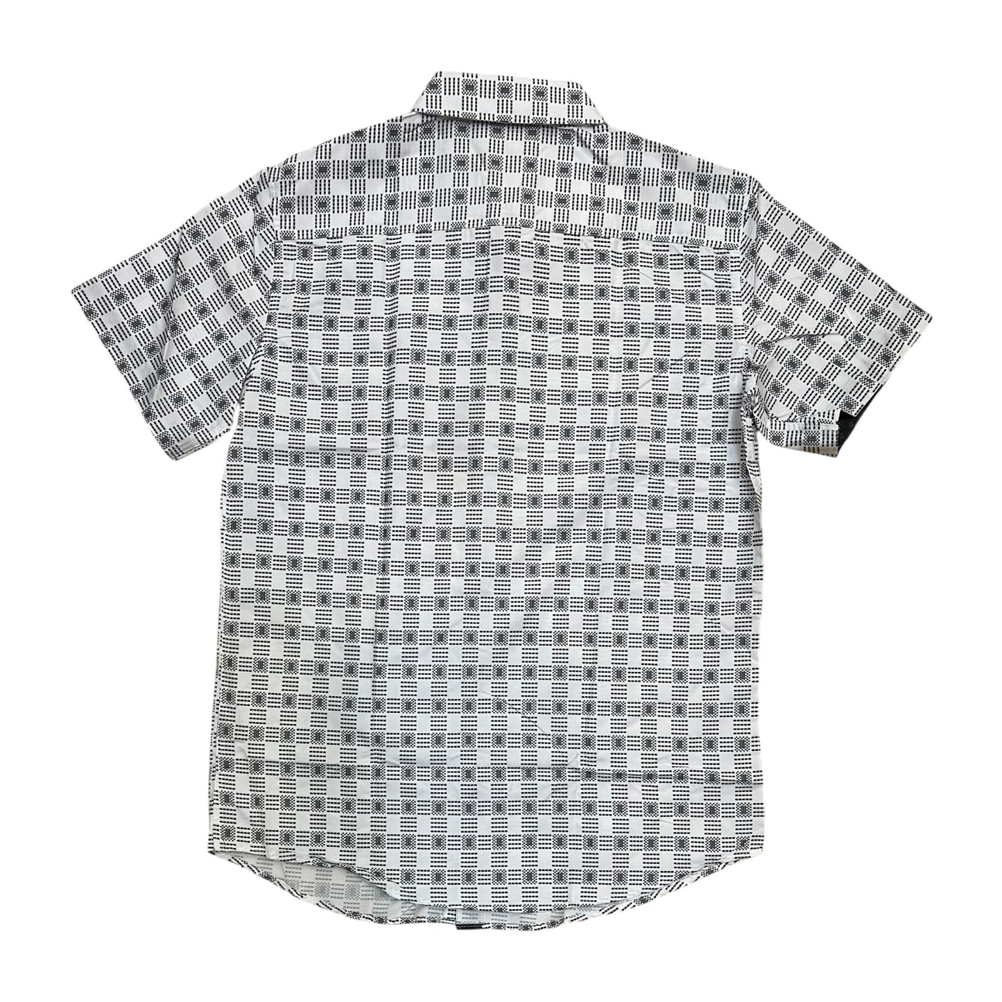 RS2239 - Monochromatic Patterned Modern Fit Short Sleeve Button Down Shirt
