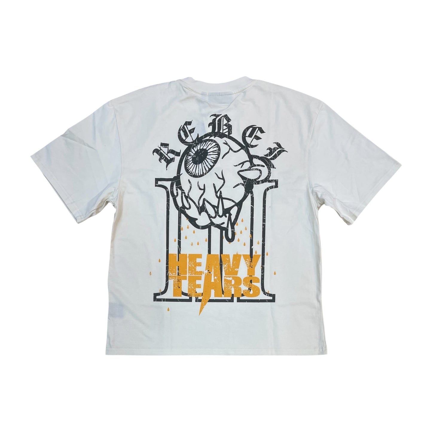 610-11119 - Heavy Tears Rhinestone Boxy Graphic T-Shirt