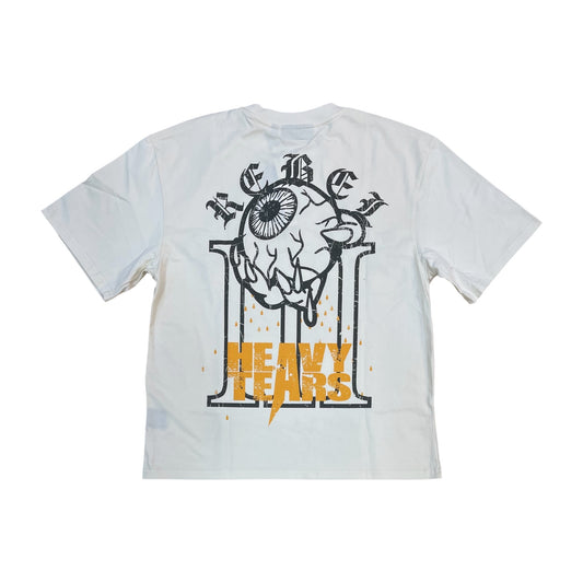 610-11119 - Heavy Tears Rhinestone Boxy Graphic T-Shirt