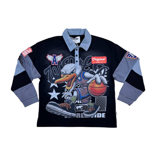 WH-CP1589 - World Long Sleeve Polo Boxy Shirt