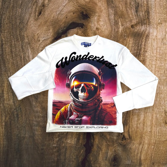 FB1512K - Kid's/Boy Wonderlust L/S French Terry Crewneck Cropped Top
