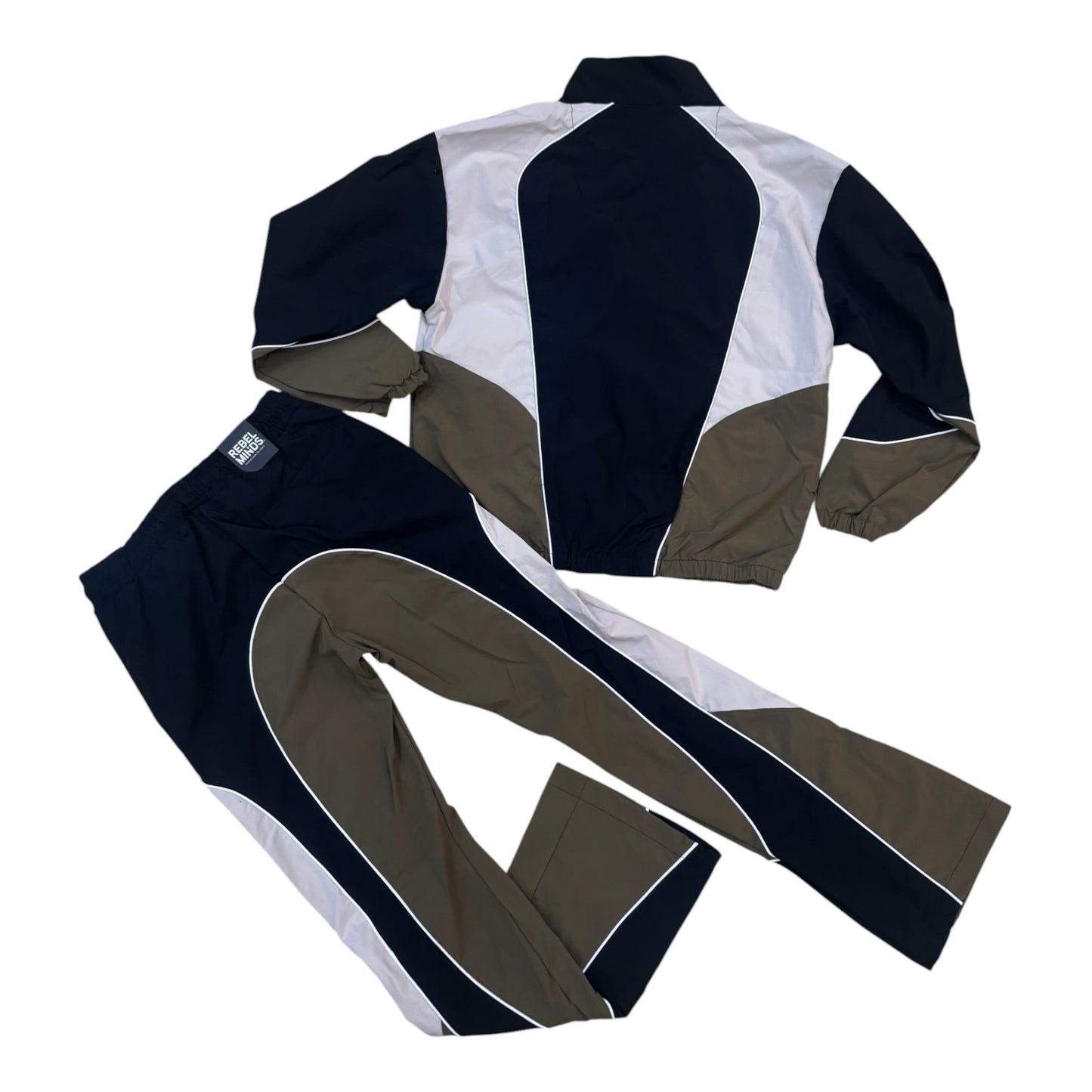 WH-1100-503 - Ripstop Nylon Color block Jacket & Stacked Pant Set
