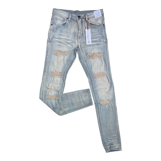 P540N - Double Whisker Rip n Repair Slim-Fit Stretch Jeans