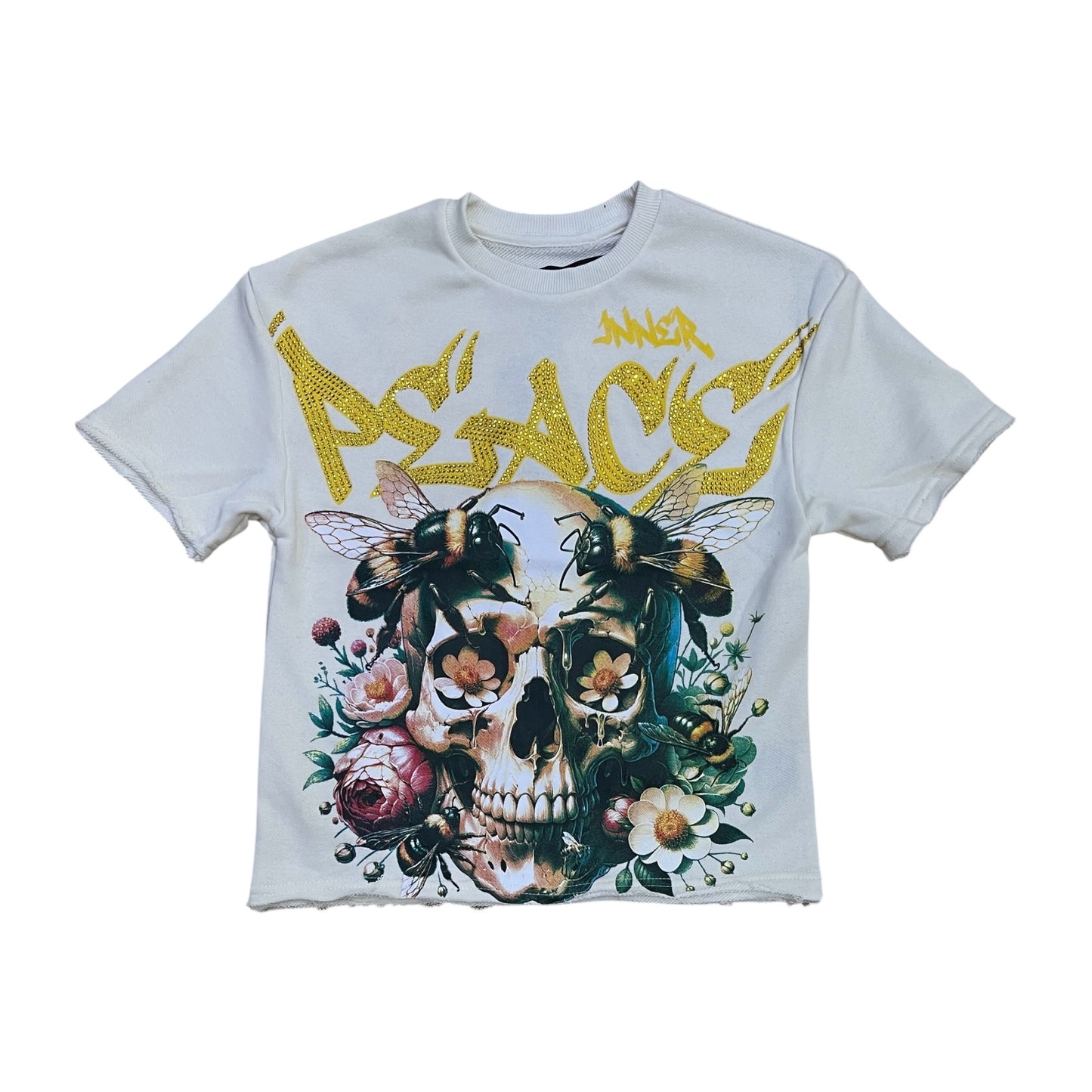 SD2601K - Boy's/Kid's Inner Peace with Rhinestone French Terry Cropped Top