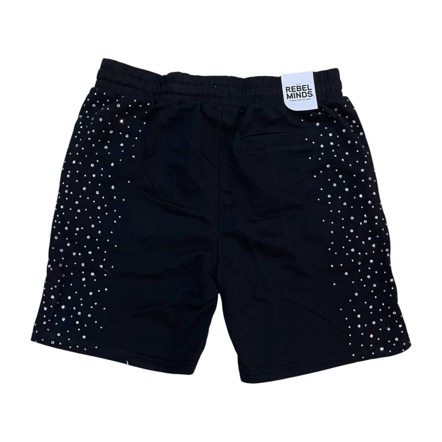 610-11965 - Rhinestone Galaxy French Terry Fleece Shorts