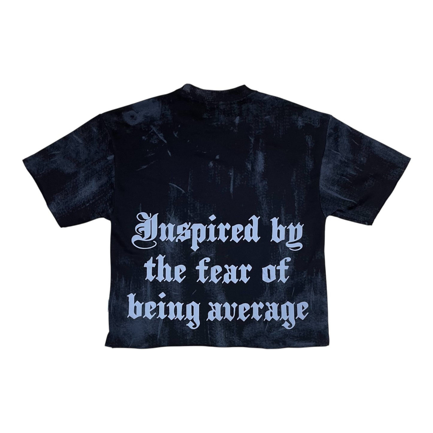 T1425 - Burnt with Rhinestones Cropped Top T-Shirt