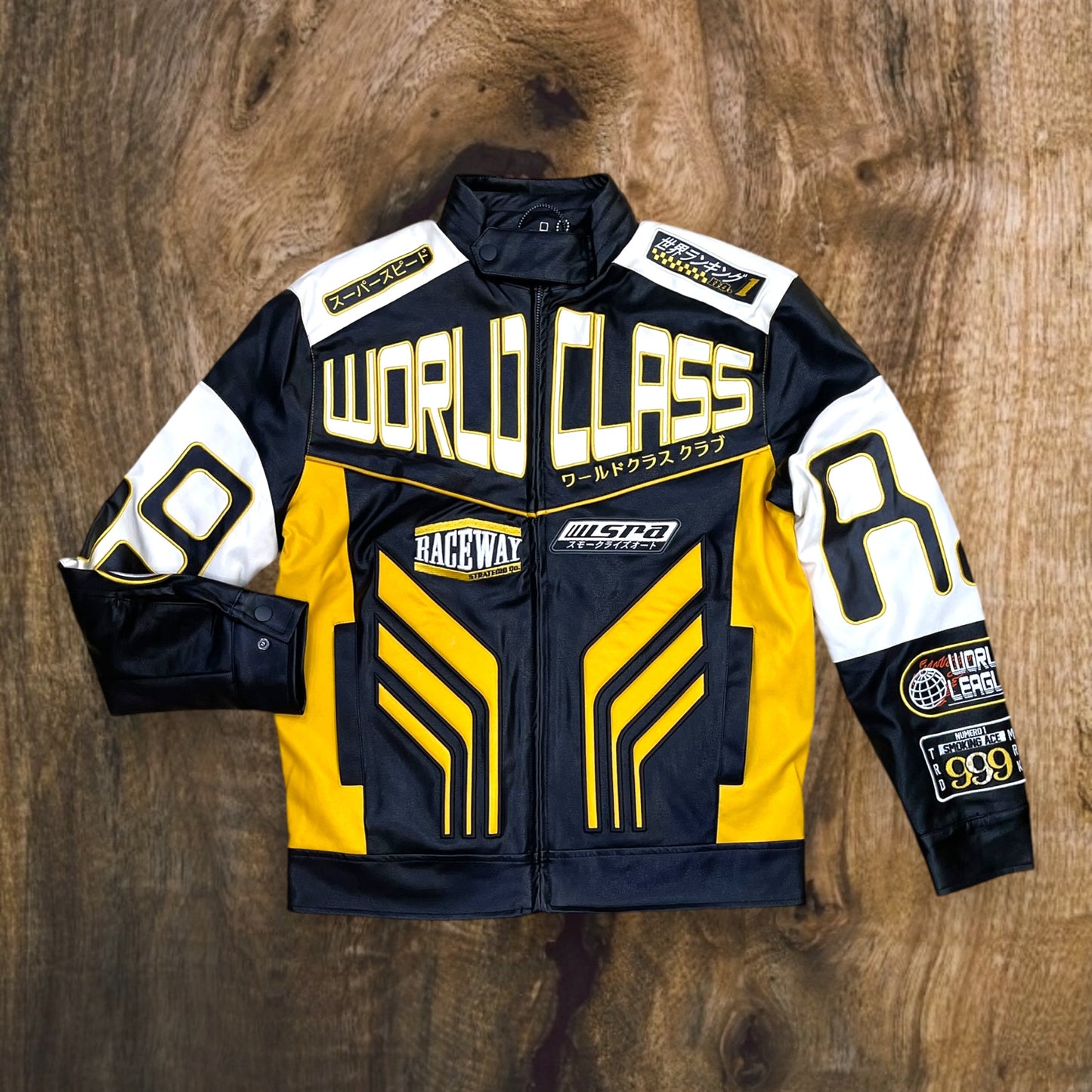 OJ24688 - PU World Class Racing Jacket (Yellow)