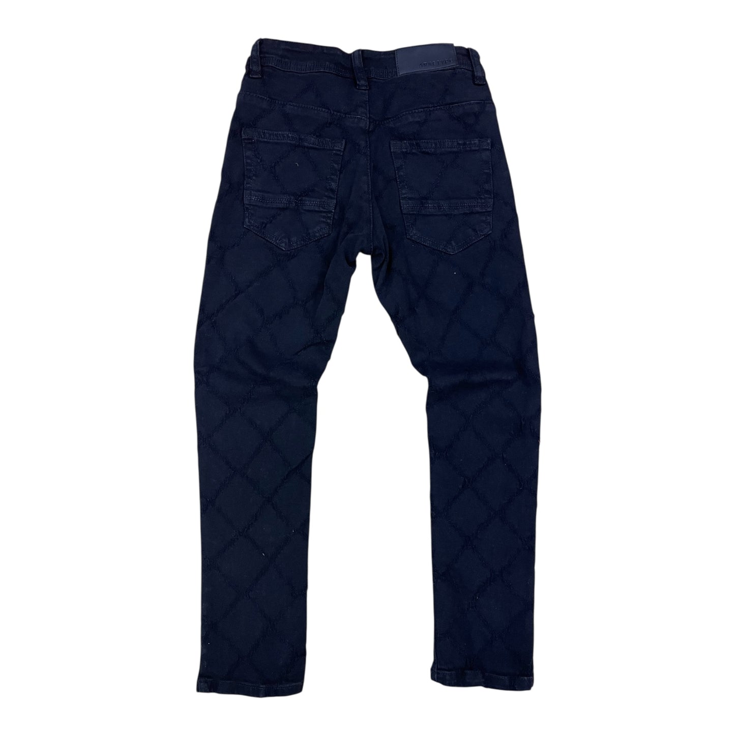 P428K - Boy's/Kids Diamond Pattern Slim-Fit Stretch Jeans