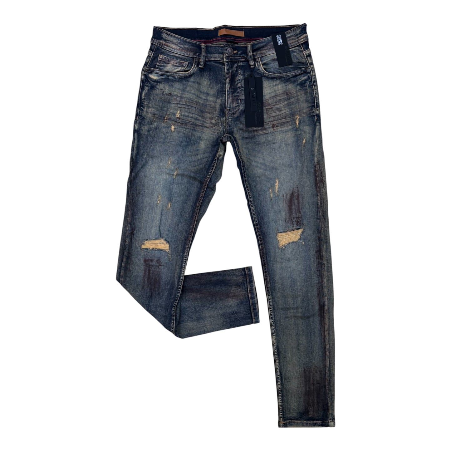 WH-P611 - Revival Ripped Slim-Fit Stretch Jeans