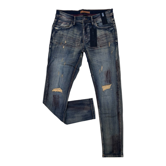 WH-P611 - Revival Ripped Slim-Fit Stretch Jeans