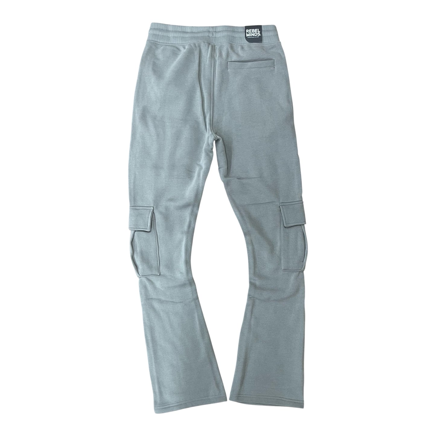 WH-100-474 - Solid Cargo Stacked Sweatpants