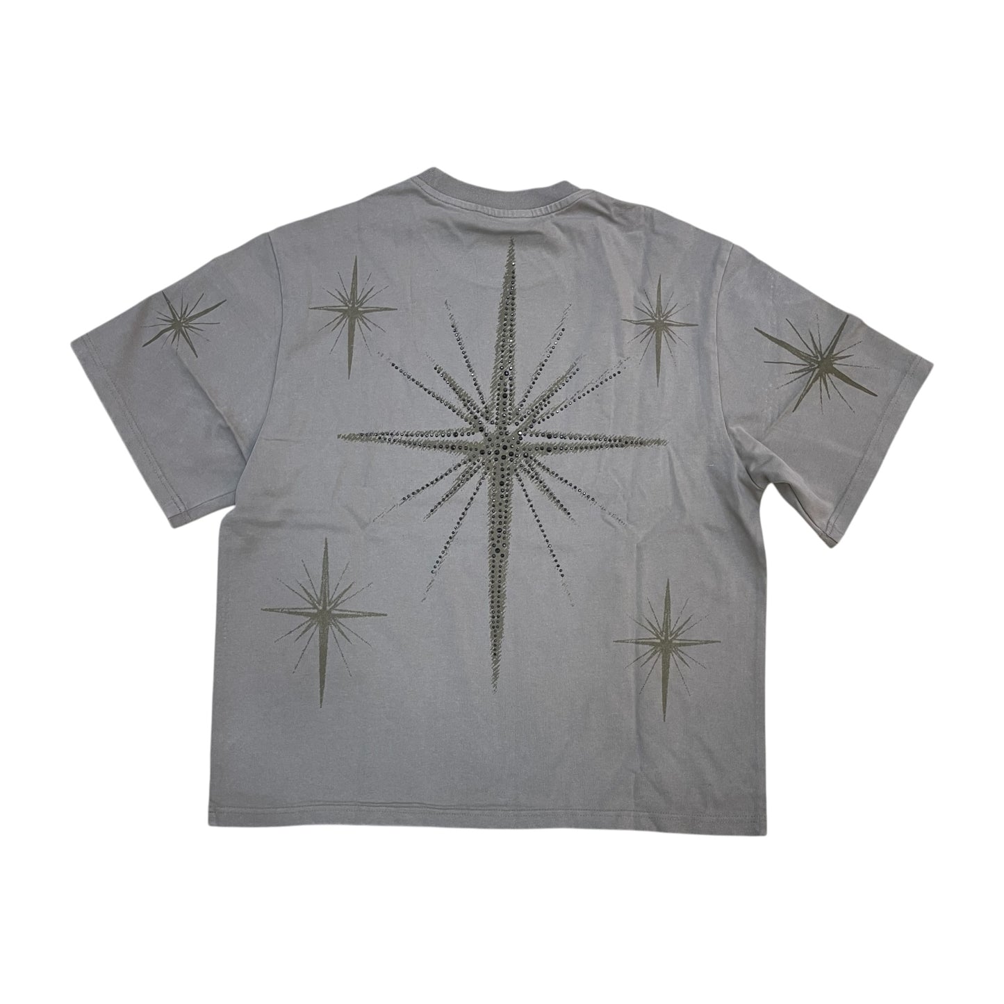 WH-KT26S426 - Starry Smoke Premium Rhinestone Boxy Graphic T-Shirt