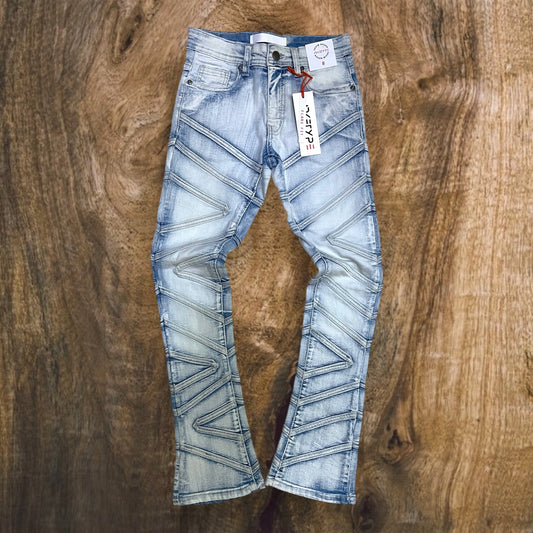 P432K - Boys/Kids 8-18 Charlie Stacked Flare Jeans