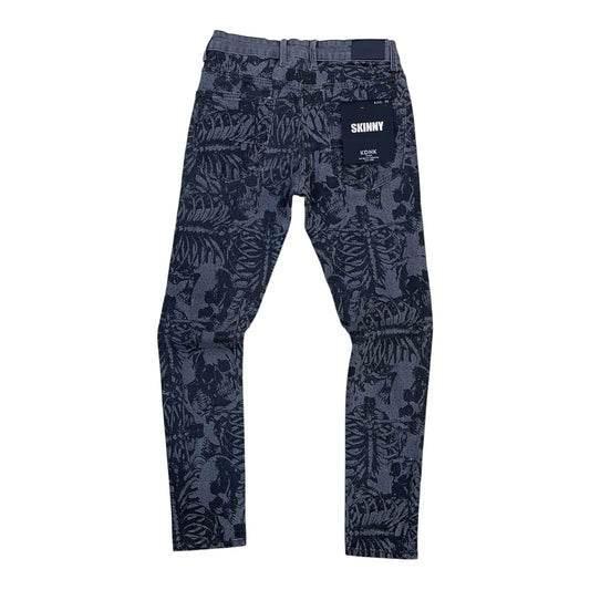 WH-KND4960 - Skeleton Rhinestone Skinny Fit Stretch Jeans