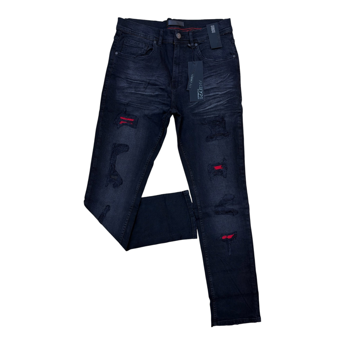 WH-P623 - Color Backing Straight Fit stretch Jeans