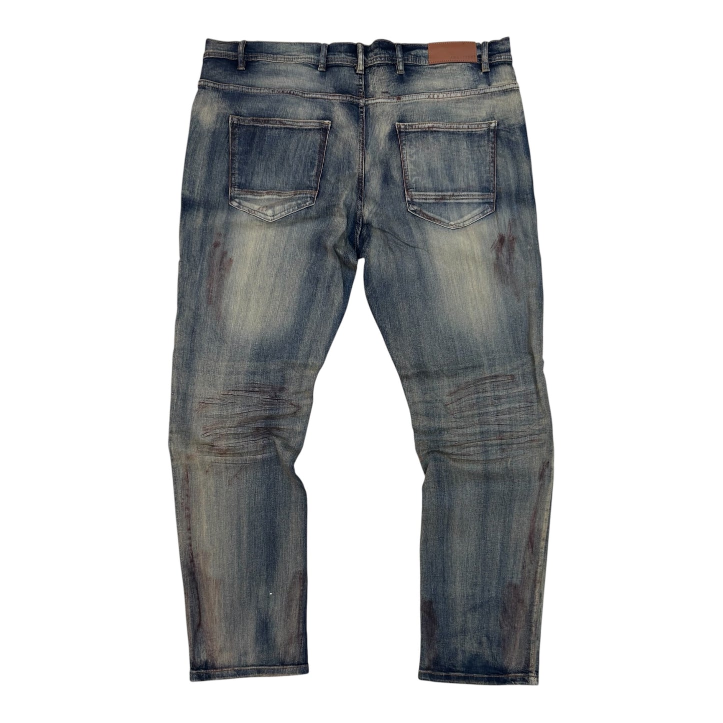 WH-P611X - Big Men's Revival Ripped Slim-Fit Stretch Jeans