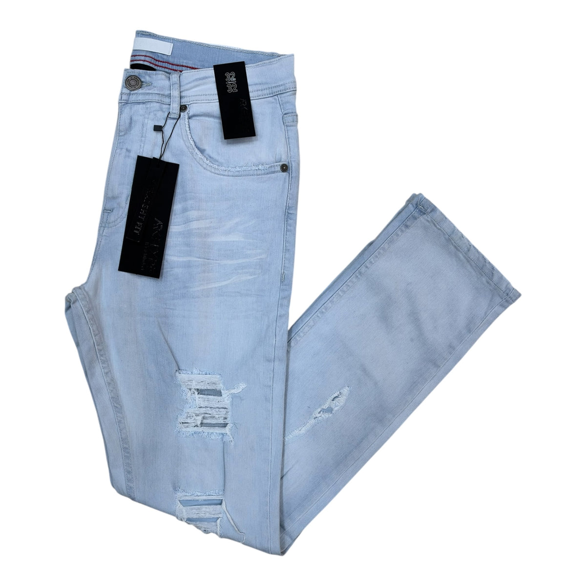 WH-P623 - Color Backing Straight Fit stretch Jeans