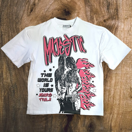 T2511 - Majestic The World is Yours Drop Shoulder T-Shirt