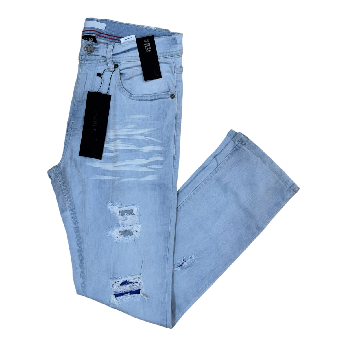 WH-P623 - Color Backing Straight Fit stretch Jeans