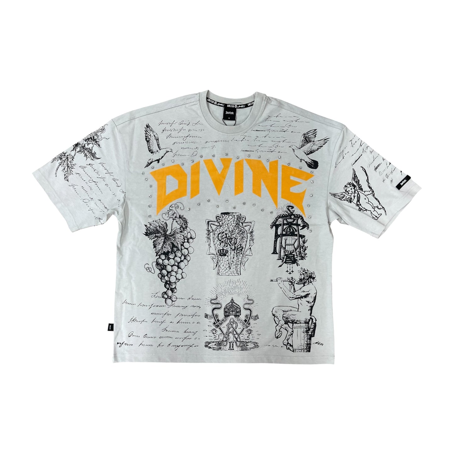 WH-SW6175 - Divine Better Boxy With Studs Graphic T-Shirt