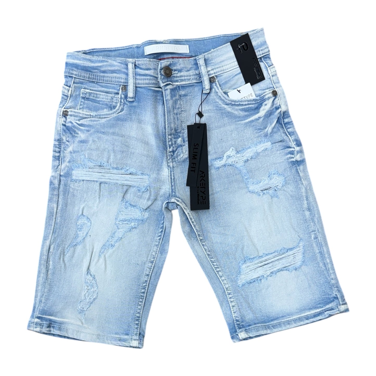 SC01K - Boy's/Kids Core Ripped Urban Slim-Fit Stretch Shorts