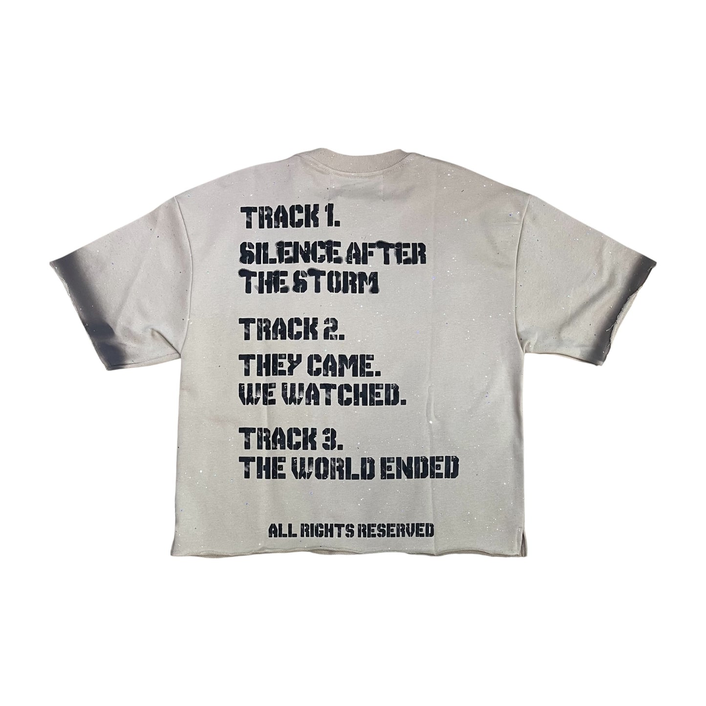 T1455 - Doomsday with Rhinestones Cropped Top T-Shirt