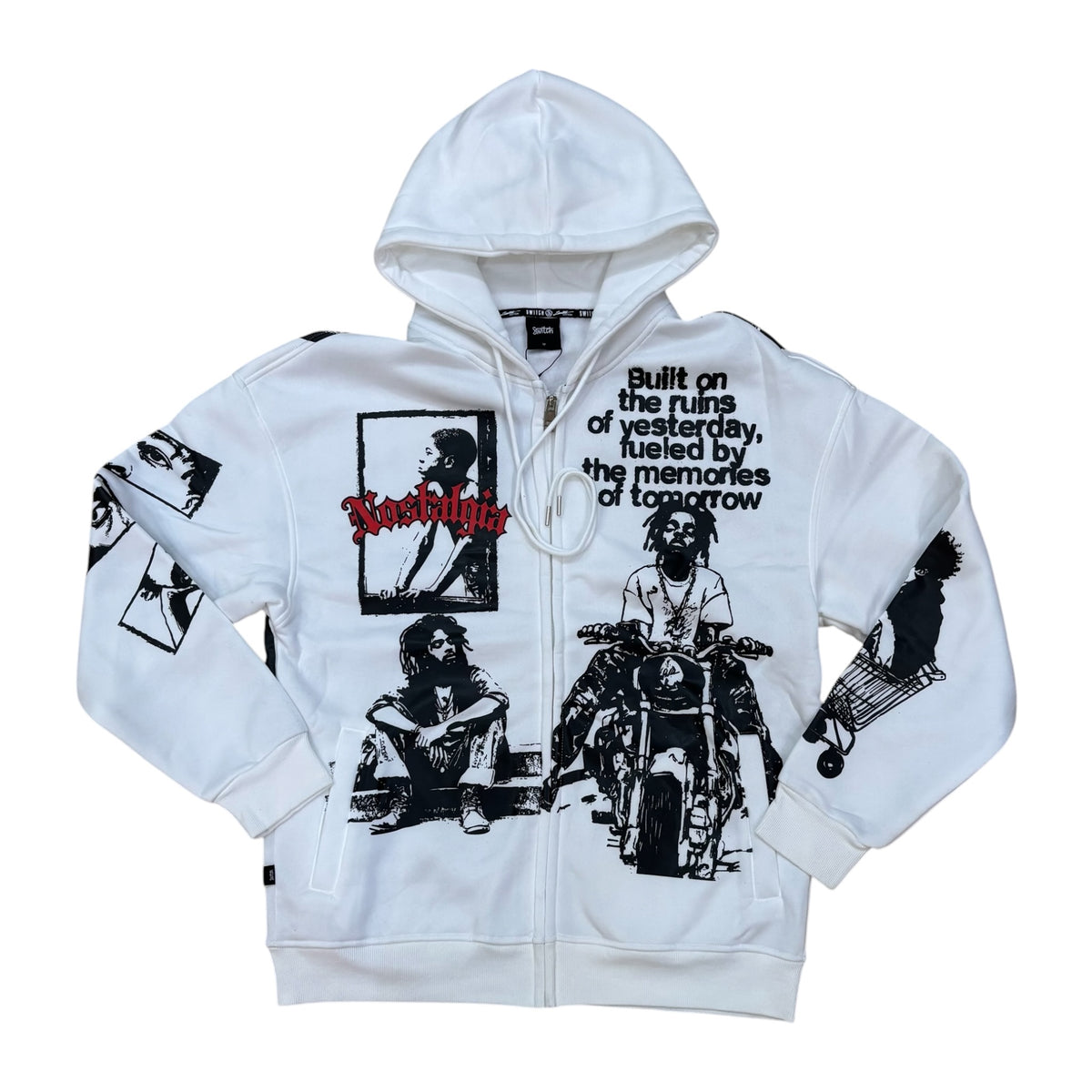 WH-SW6232 - Nostalgia Zip Up Graphic Hoodie